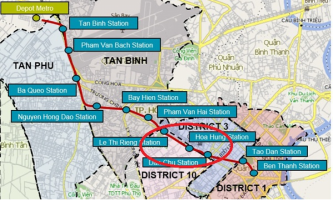 Công bố Hệ số K bồi thường tuyến Metro số 2 của quận 1 - quận 2 - quận Tân Phú